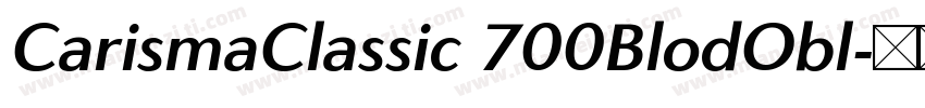 CarismaClassic 700BlodObl字体转换